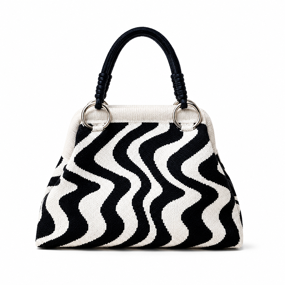 Wave Black White