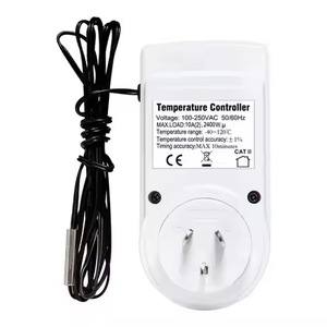 Digital Thermostat Temperature <strong>Controller</strong> Socket Outlet <strong>Timer</strong> Switch LCD Display Waterproof NTC <strong>Sensor</strong> Probe OEM Customizable