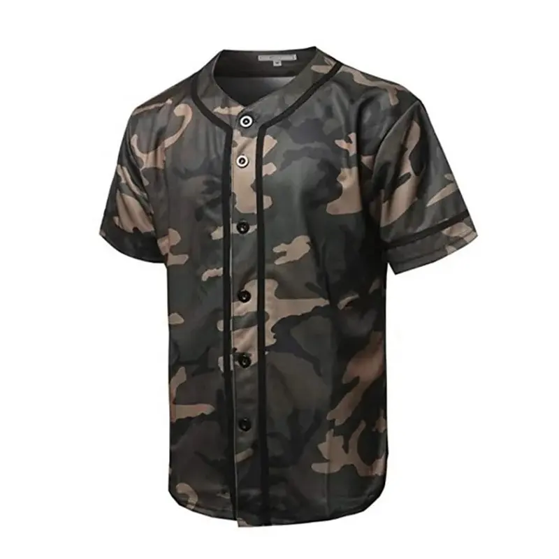 Günstige benutzer definierte Camo Männer besten neuesten Baseball-Trikot neues Design Baseball-Uniform Pro