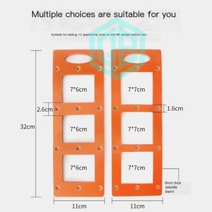 New Switch Socket <strong>Bottom</strong> Box Slotted Scribing Template Tool Opening <strong>Hole</strong> Decoration Tool Bricklayer Tool With Milling Cutter - Product Image 2