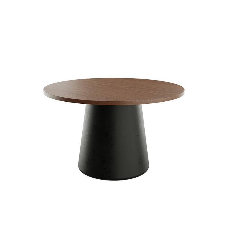 Mesa redonda de chapa de madera de 120*120*75 cm.