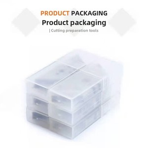 0.6mm hình thang thay thế lưỡi thép hộp cắt dao sắc nét hơn Thảm lưỡi Dispenser với 10 cái/hộp tiện ích lưỡi nạp - Product Image 5