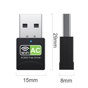 WiFi网络适配器双频2.4GHz 5ghz免费驱动程序Realtek RTL8811CU芯片迷你USB无线网卡600Mbps - Product Image 5