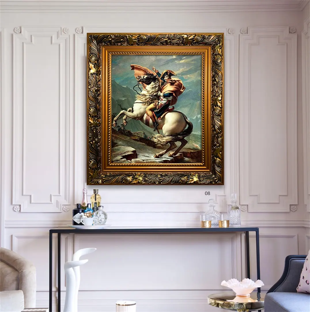 دافن العالم الشهيرة اليد النفط اللوحة نابليون بونابرت عبور Alps المنزل لوحات فنية للديكور