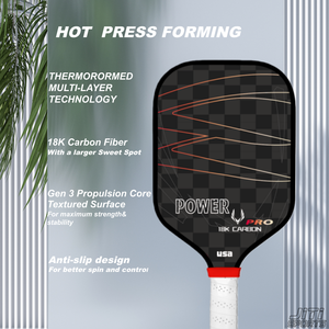 Hc045r pickleball mái chèo 18K sợi Carbon Gen 3 công nghệ đẩy thermoforming kết cấu - Product Image 3