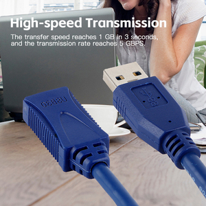 USB 3.0超高速数据线转换器适配器0.3m/0.5m/1m延长线USB 3.0 AF母AM公，用于电视电脑，用于摄像机 - Product Image 6