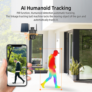 4G doppio obiettivo 6MP pannello solare CCTV telecamera di rete di sicurezza per la casa di sicurezza sensore di movimento luce con sensore di movimento - Product Image 4