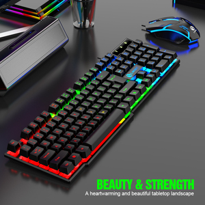 Teclado ergonómico para juegos de ordenador con personajes coloridos con 104 botones y retroiluminación de arcoíris periférico con cable USB nuevo - Product Image 3