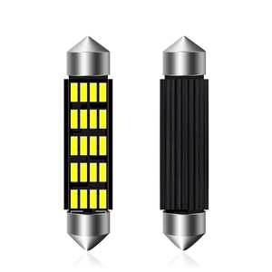 C5W Led ampul 31/36/39/41mm Festoon Led saf beyaz Canbus 4014 16SMD plaka işık BMW E39 E36 E46 E90 DJ051 için - Product Image 2