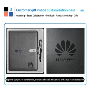 Cuadernos personalizados, cargador inalámbrico, portátil con USB, Banco de energía multifunción de cuero, portátil inteligente con bolígrafo - Product Image 5