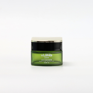 50ml creme facial Luxo translúcido luz verde reta fosco garrafa de vidro para cosméticos e skincare produtos