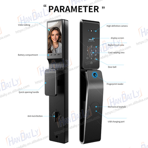 Tuya Wifi su geçirmez akıllı kapı bakmak için yüz tanıma dijital kilit kart anahtar ahşap kapı biyometrik parmak izi Video çağrı - Product Image 6