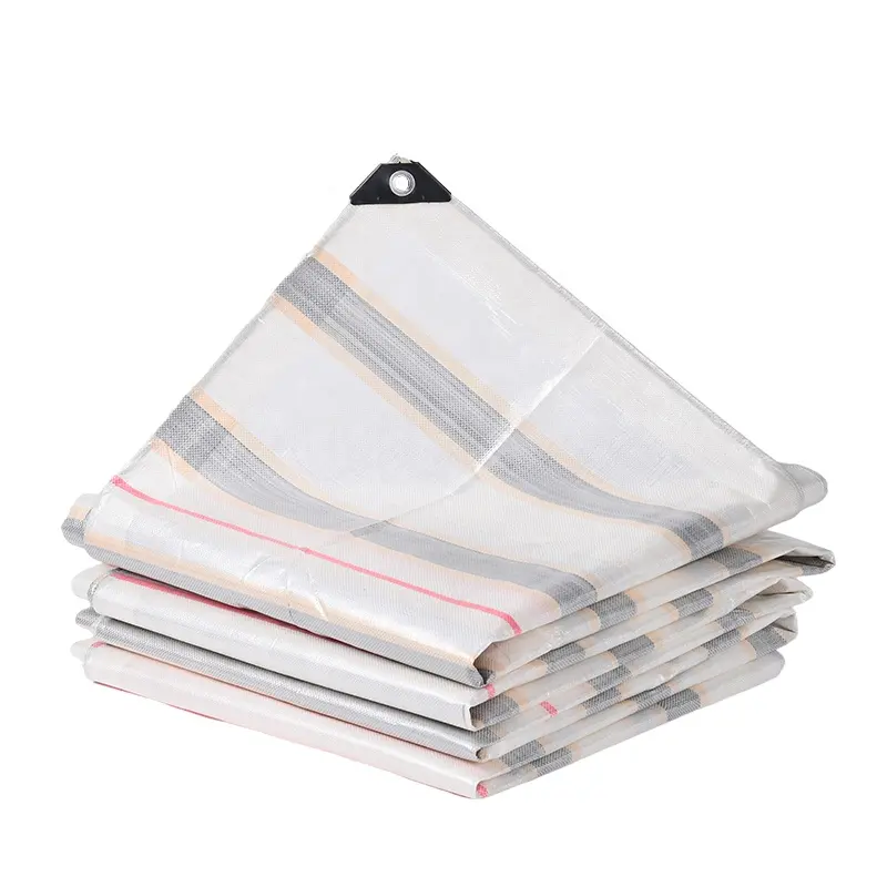 Standard Size Tarpaulin Sheet PE Fabric Multilayers Cross PE Laminated Tarpaulin For Sale