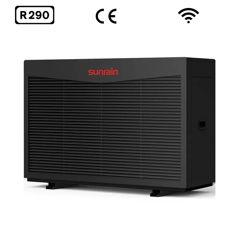 Sunrain R290 220V A +++ EVI Wifi DC Inverter Monoblock Fuente de aire Bomba de calor Calentador de agua para refrigeración de calefacción de casa