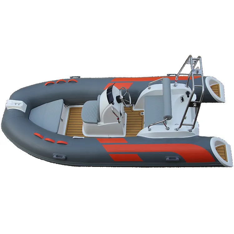 Fornecimento direto da fábrica elétrica 3.9m v profunda casco de fibra de vidro Inflável pvc/hypalon COSTELA 390 Barco para mergulho com motor de popa