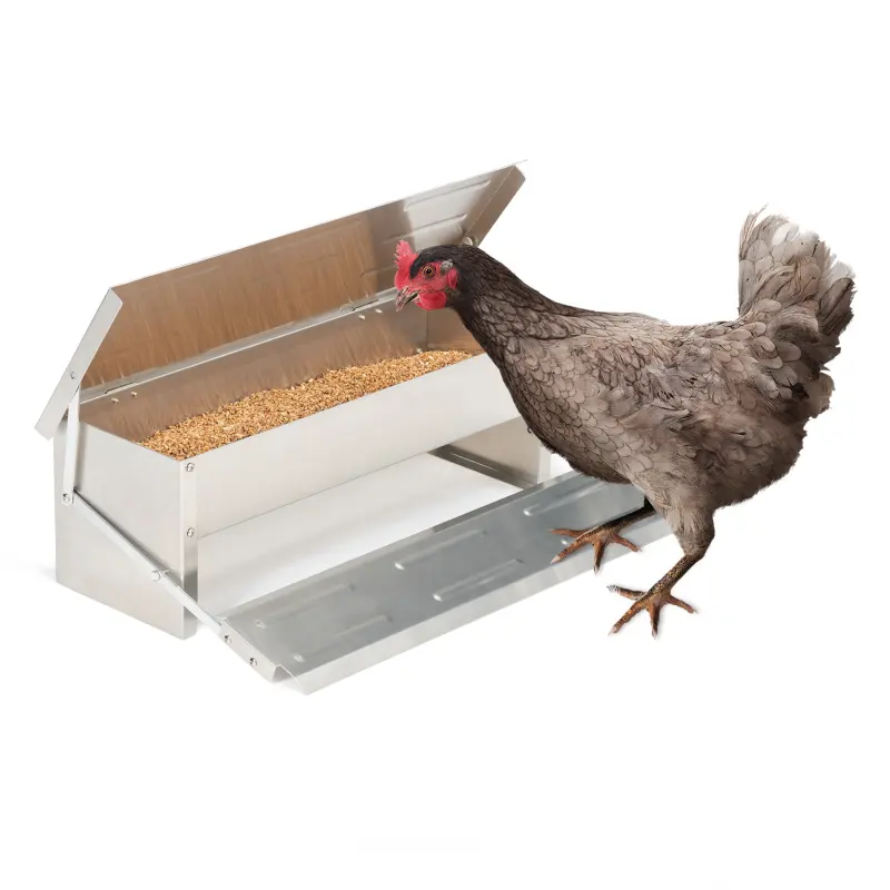 Galvanizli çelik otomatik tavuk besleyici kümes hayvanları Chook pedal besleme toz kaplama ile