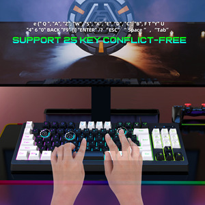 87 teclas RGB Iluminación USB con cable Ordenador Trabajo Gaming Oficina Teclados - Product Image 4