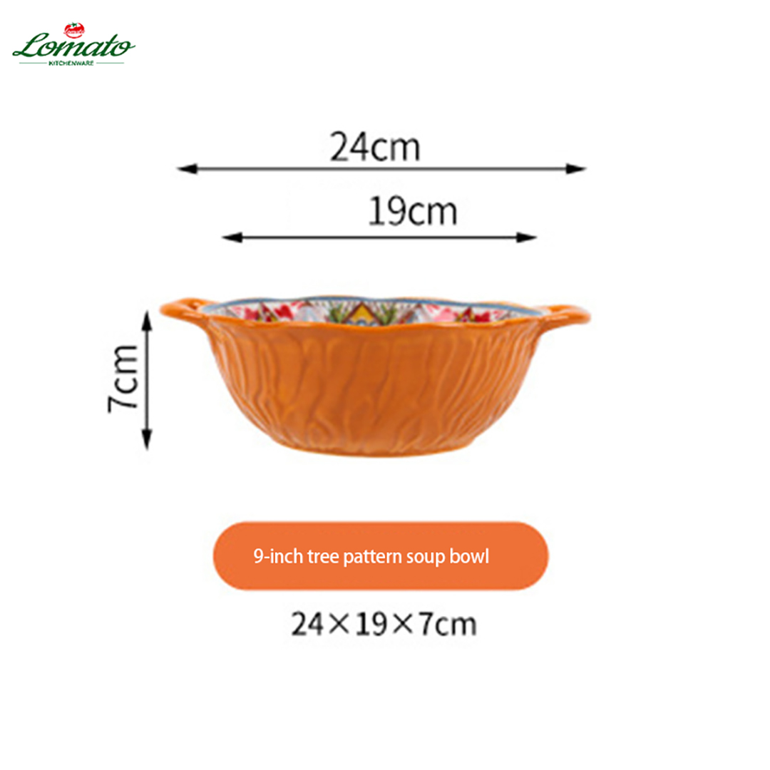9-inch tree grain soup bowl