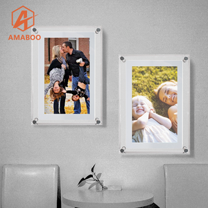 Ince için 7 inç akrilik Video resim Fame ekran hiçbir ses monte 3 D toptan temizle kristal haneli Gif dijital fotoğraf çerçevesi - Product Image 6