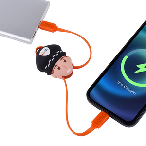 个性化礼品定制2in1充电电缆多端口聚氯乙烯USB C 2合1充电电缆 - Product Image 3