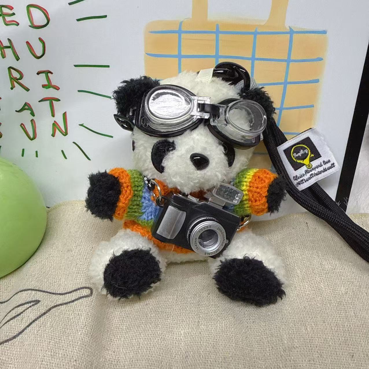 Camera panda rainbow sweater