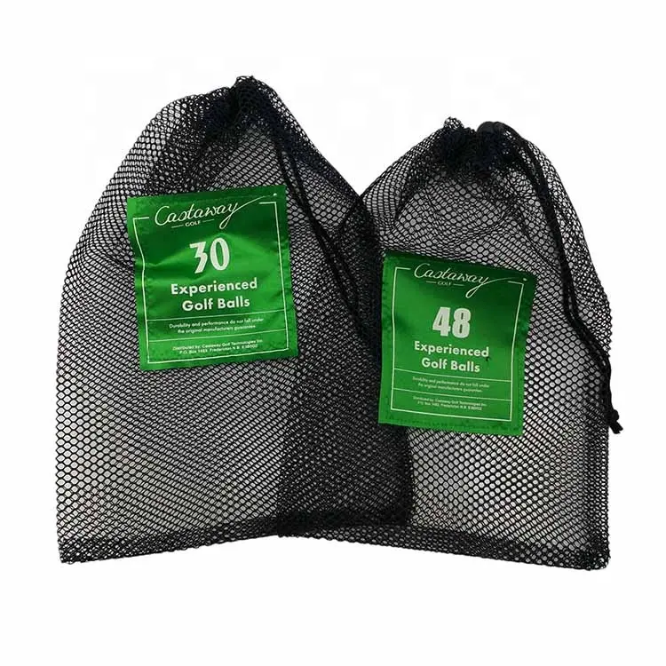 Nouveau pas cher qualité 22x32cm maille sac à cordon pour balles de golf