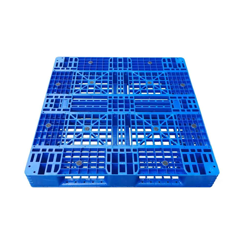 Palé de plástico de alta resistencia, dimensiones de estilo de bloque de acero azul, Color dinámico, tipo de Material inferior, 1210