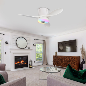 Intelligent Dimming Home E27 Bulb Moving Head Ceiling <strong>Led</strong> Fan Light 360 Rotating Emitting Remote Control Modern <strong>LED</strong> Ceiling Fan - Product Image 5