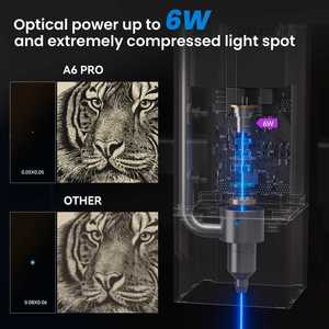 Atomstack工厂迷你A6 PRO 6W DIY 3D桌面雕刻切割便携式激光雕刻机金属皮革珠宝木材 - Product Image 4