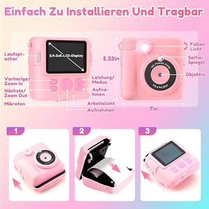 Jumon kịp thời phim nhiệt in ấn máy ảnh cho trẻ em của máy ảnh kỹ thuật số nhiếp ảnh video 1080P trẻ em của món quà có ý nghĩa - Product Image 6