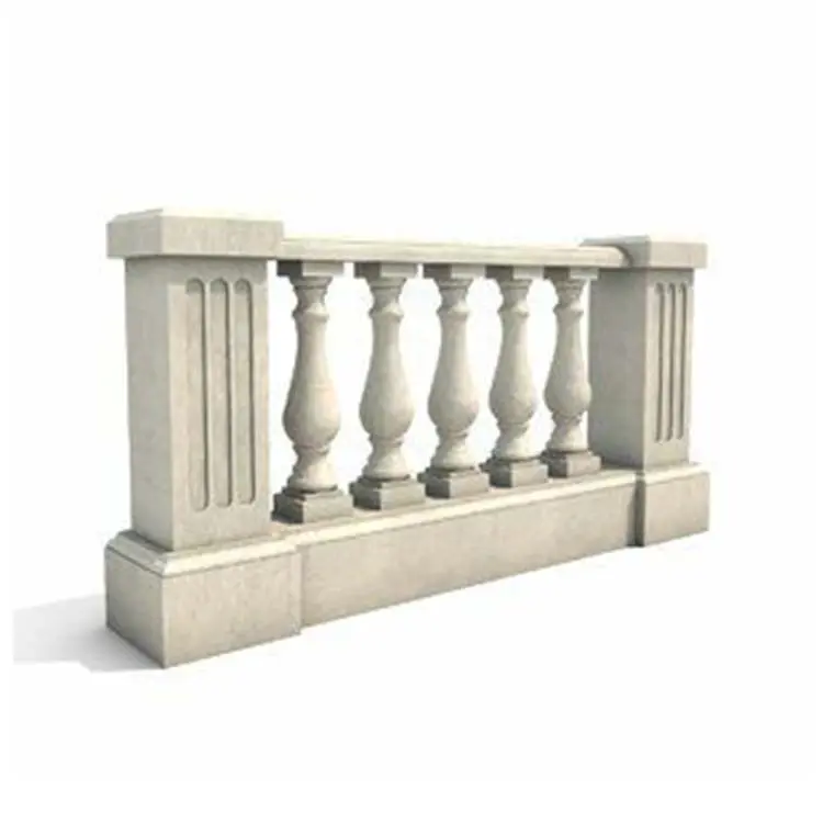 Wholesale Custom Natural Stone White Marble Balcony Handrail