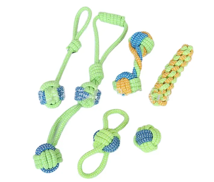 Pet toy dog cotton rope ball cat dog training interactive chewing teeth cleaning pet dog cotton rope toy