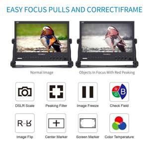 SEETEC P133-9HSD Alumínio Portátil Broadcast Monitor 1920x1080 IPS 3G-SDI HDMI AV OEM Personalização Campo Monitor