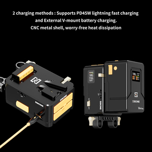 ZGCINE VM-HS1 Hot Swap 50WH Built-in Battery V Mount Battery Plate with PD <strong>Input</strong> and <strong>Output</strong> for Film - Product Image 4