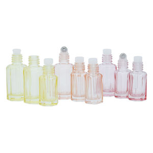 3ml 5ml 10ml 12mlポータブルロールオンスクエアガラスエッセンシャルオイル香水ローラーボールガラスボトル