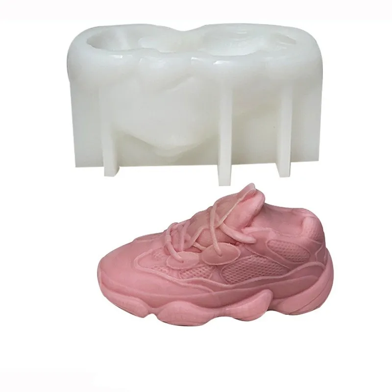Scarpa aromaterapia candela gesso stampo in Silicone calzature fragranza cera scultura forma in gomma stampaggio profumo fabbricazione profumata
