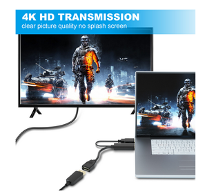 Adaptador de displayport hdmi a displayport, cable con USB 2,0 de alimentación hdmi macho a dp hembra para Monitor hdtv