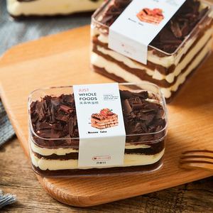คุณภาพสูงทนทานโปร่งใสกล่องอะคริลิคสี่เหลี่ยมผืนผ้ากล่องขนม Tiramisu หวานกล่องขนมบรรจุภัณฑ์คอนเทนเนอร์ - Product Image 2