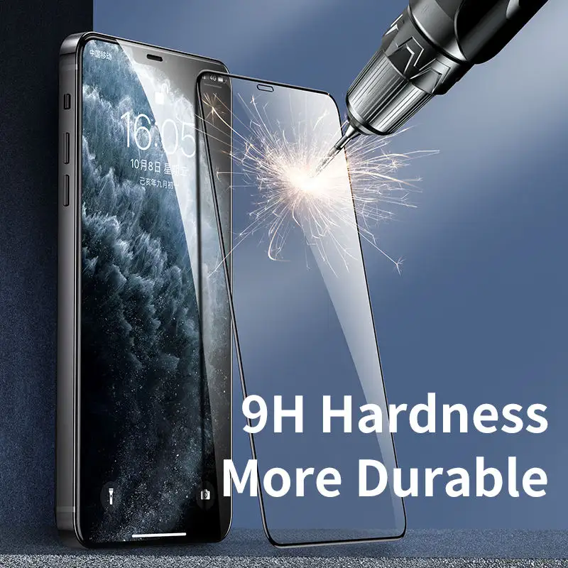 आईफोन 15/14 के लिए सुपरग्लास एक्ससी-11 पूर्ण कवरेज 0.4 मिमी एंटी-डस्ट 3डी हाइपररेडियन सुपर हार्डनेस टेम्पर्ड ग्लास स्क्रीन प्रोटेक्टर
