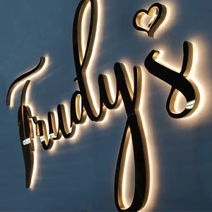 Benutzer definierte Edelstahl Business Sign 3D-Logo Hintergrund beleuchtete Buchstaben LED-Zeichen Kanal Brief für Store LED-Zeichen für Unternehmen