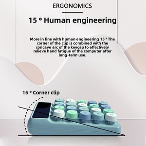 Mini teclado numérico inalámbrico de 2,4g de estilo tijera pequeño de colores mezclados para computadora de escritorio portátil - Product Image 5