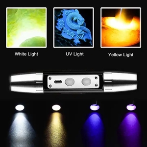 Wiederauf ladbare Multifunktions-LED-Taschen stift leuchte Forensisches Licht 365NM 395NM Taschenlampe LED UV-Taschenlampe 4 in 1 - Product Image 5