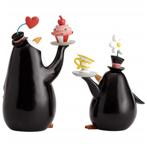 Polyresin/. שרף מלצר צלמית Enesco העולם של מיס מינדי-אה מרי פופינס פינגווין מלצרים צלמית סט, 4.72 אינץ ו 5.9 אינץ