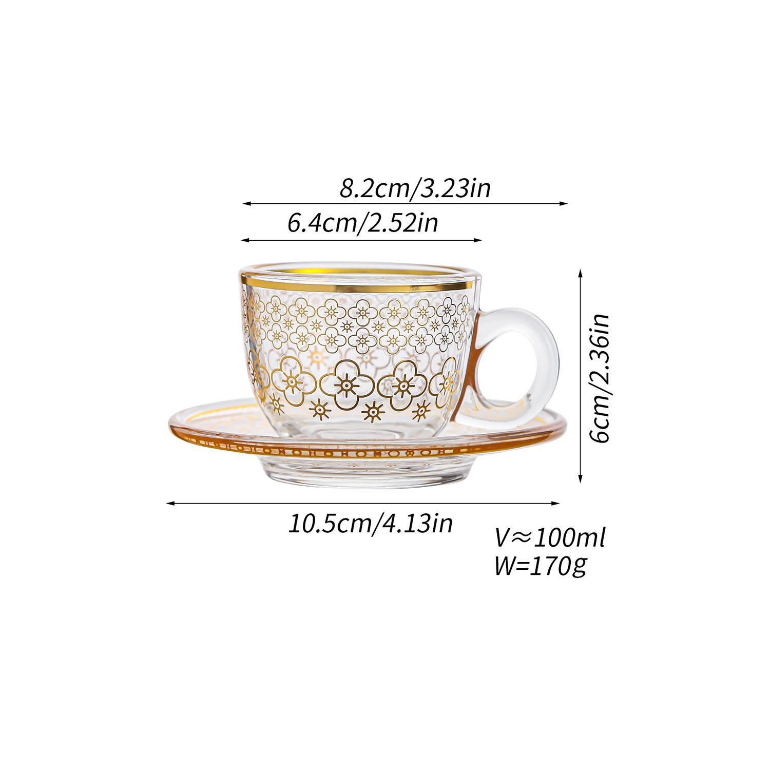 Lucky Flower - 1 cup and 1 saucer