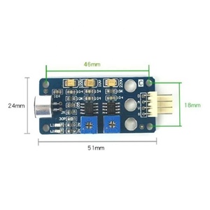 デジタルアナログ音声検出モジュールLM386音声認識音声制御スイッチマイクセンサーモジュール - Product Image 5