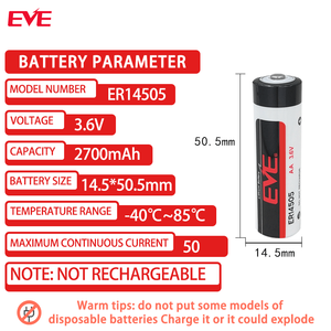 PLC mutlak değer servo kodlayıcı için EVE ER14505 AA 3.6V 2700mAh lityum birincil piller - Product Image 2