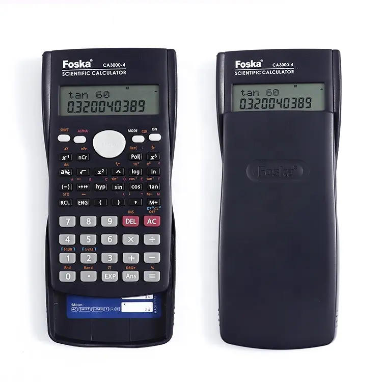 Calculadora científica electrónica con función 240, pantalla de 2 líneas de 10 + 2 dígitos