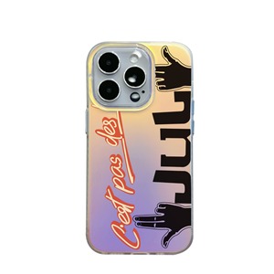 เคสโทรศัพท์ดีไซเนอร์พิมพ์ลาย UV ไล่ระดับสีสำหรับ iPhone XS XR 11 12 13 14 15 PRO MAX coque เคสมือถือ PC สีสันสดใส - Product Image 3