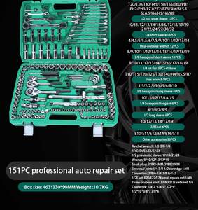 Nhiệm Vụ Nặng Nề 151 Pcs Dụng Cụ Cầm Tay Thiết Lập Cho Tự Động Sửa Chữa Công Cụ Hộp <span class=keywords><strong>Kit</strong></span> Ổ Cắm Cờ Lê Bộ - Product Image 2