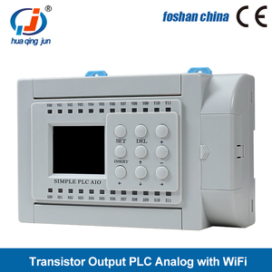 Huaqingjun12-in 12-outトランジスタ出力PLCアナログ入力出力0-10V、タッチスクリーン用RS485WIFI電話アプリ制御PLC - Product Image 2